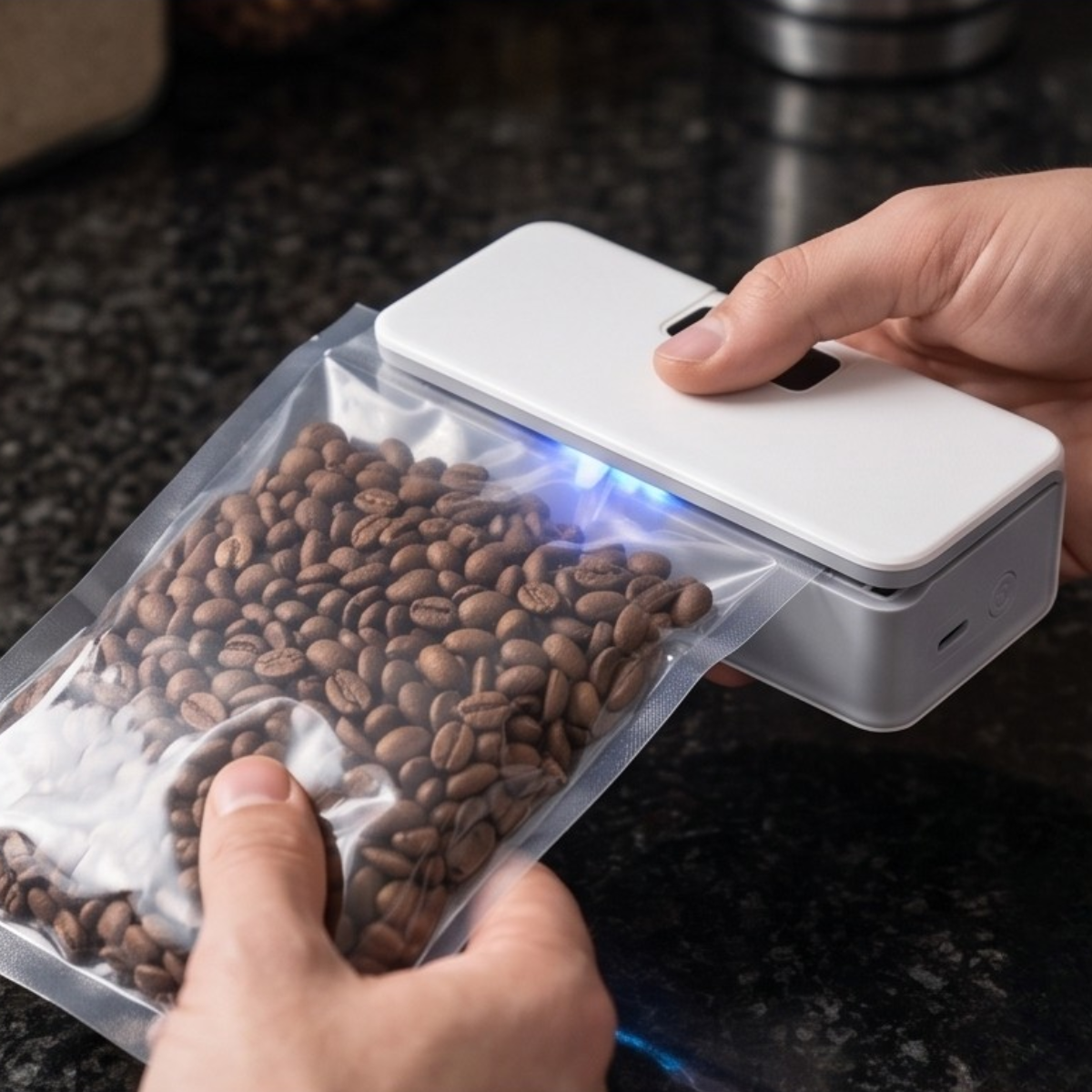 Thermoscelleuse Rechargeable 2-en-1 — Scellage & Découpe, Aimantée