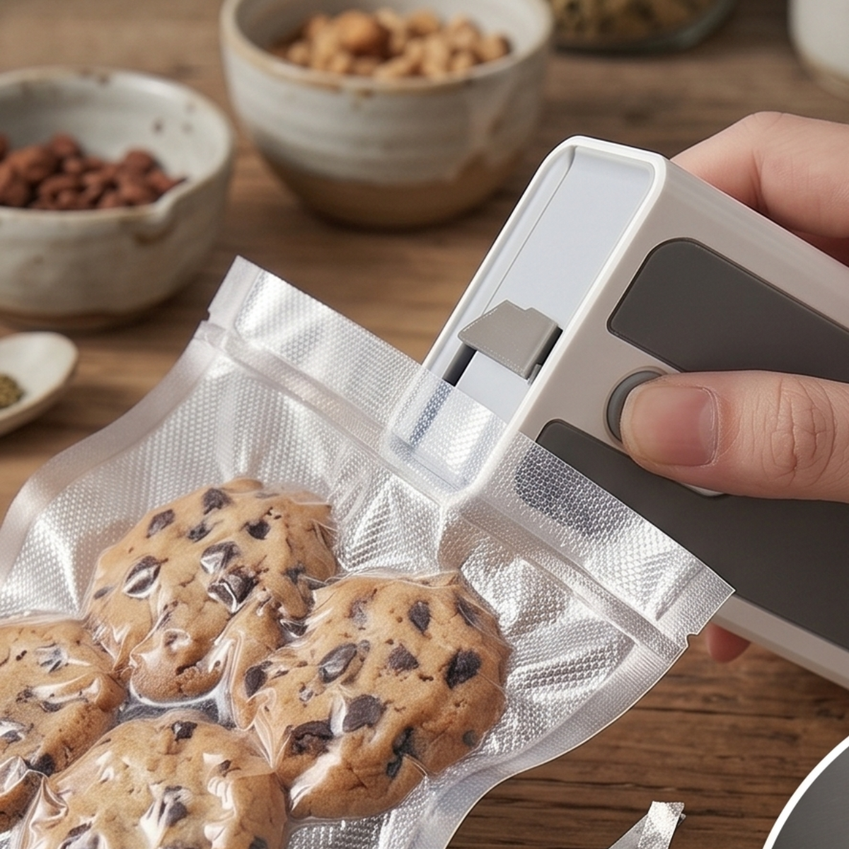 Thermoscelleuse Rechargeable 2-en-1 — Scellage & Découpe, Aimantée